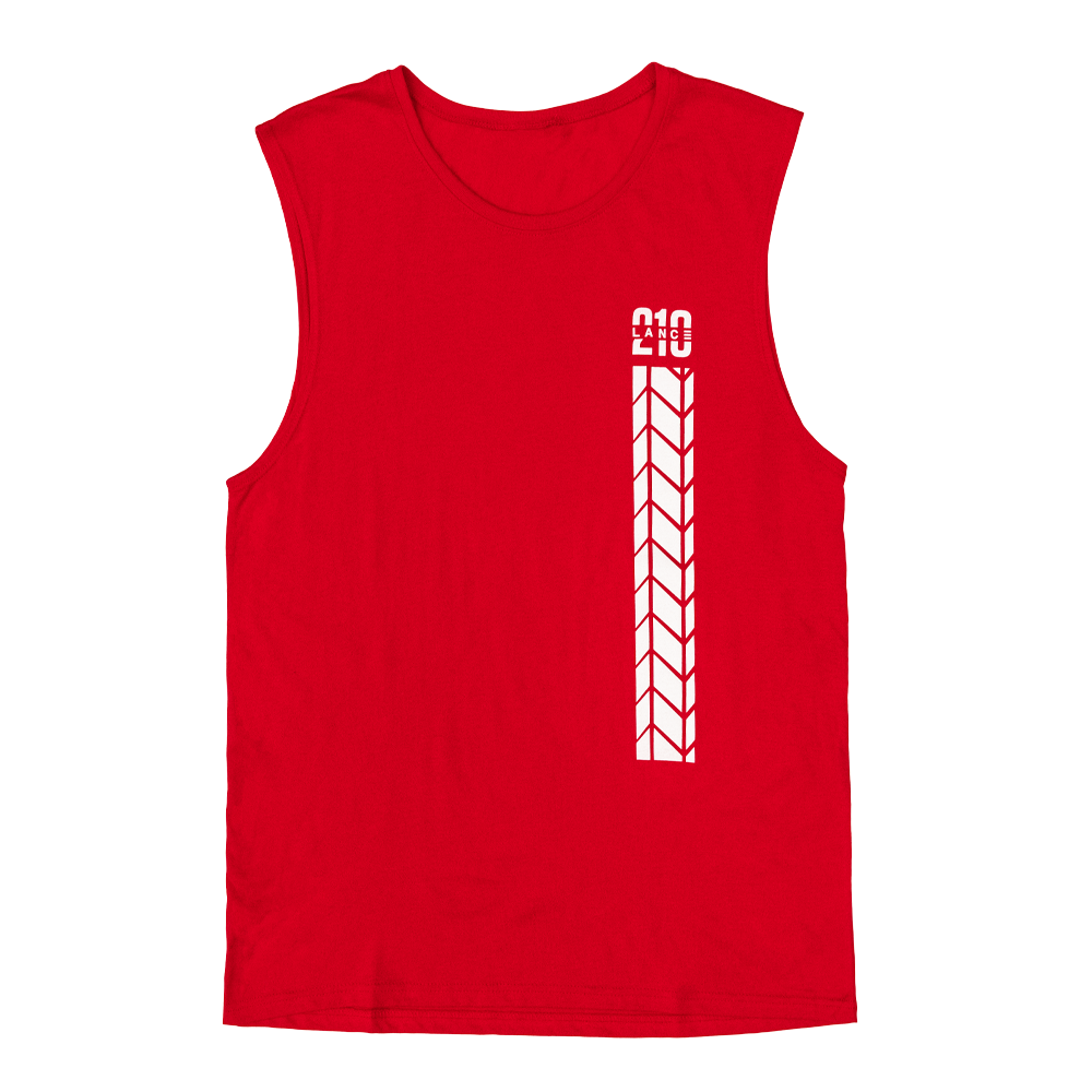 210 Tire Track Muscle Tank (Red)