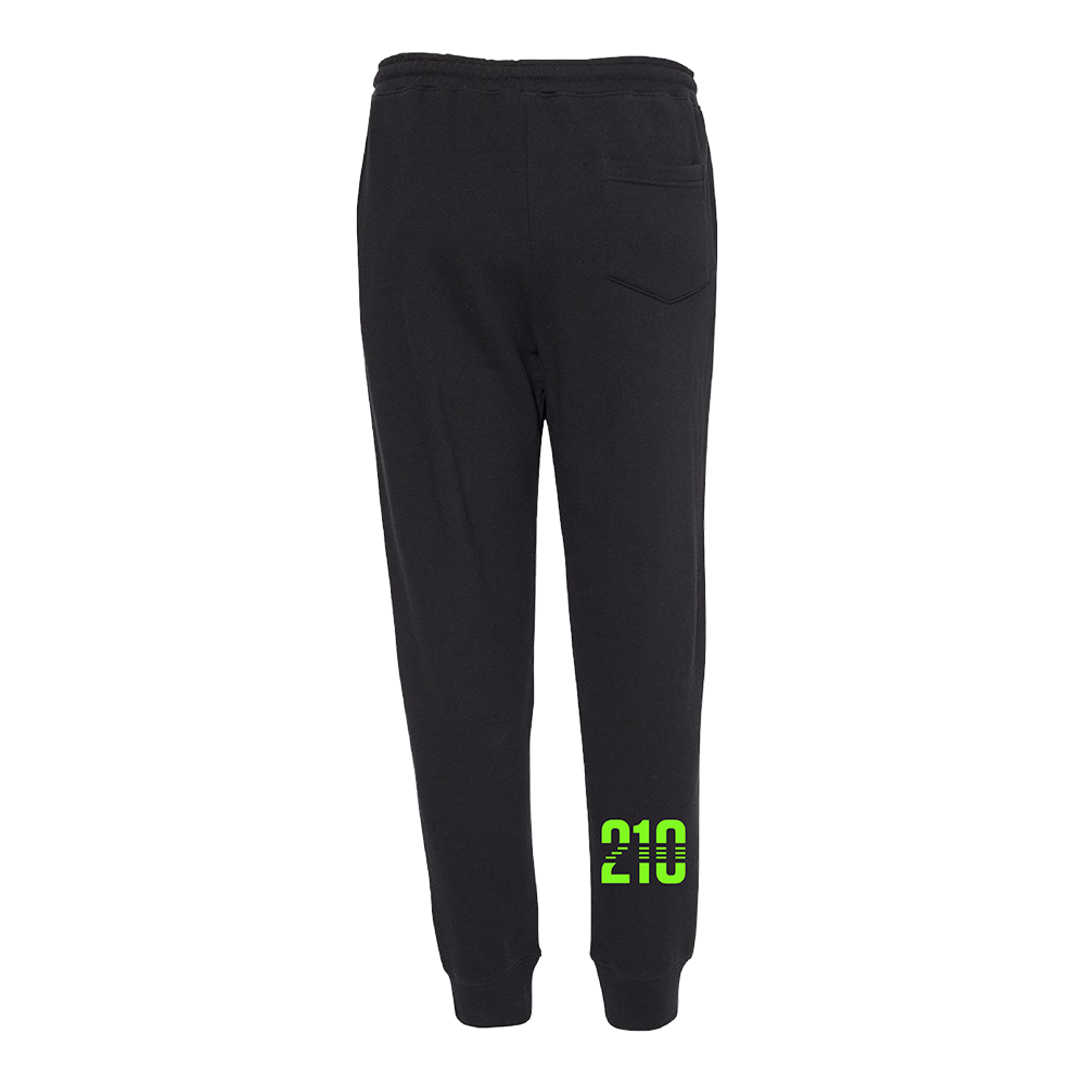 210 Jogger (Black/Neon Green) (Back)