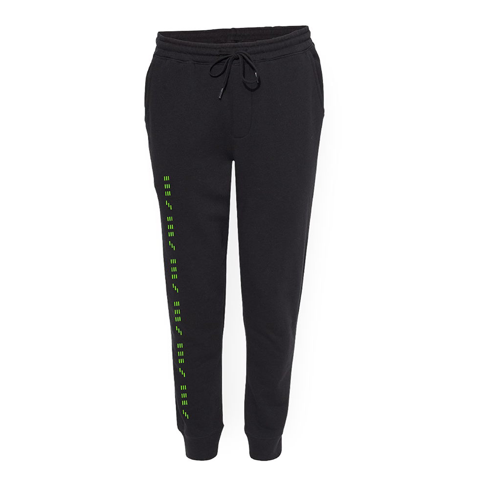 210 Jogger (Black/Neon Green) (Front)