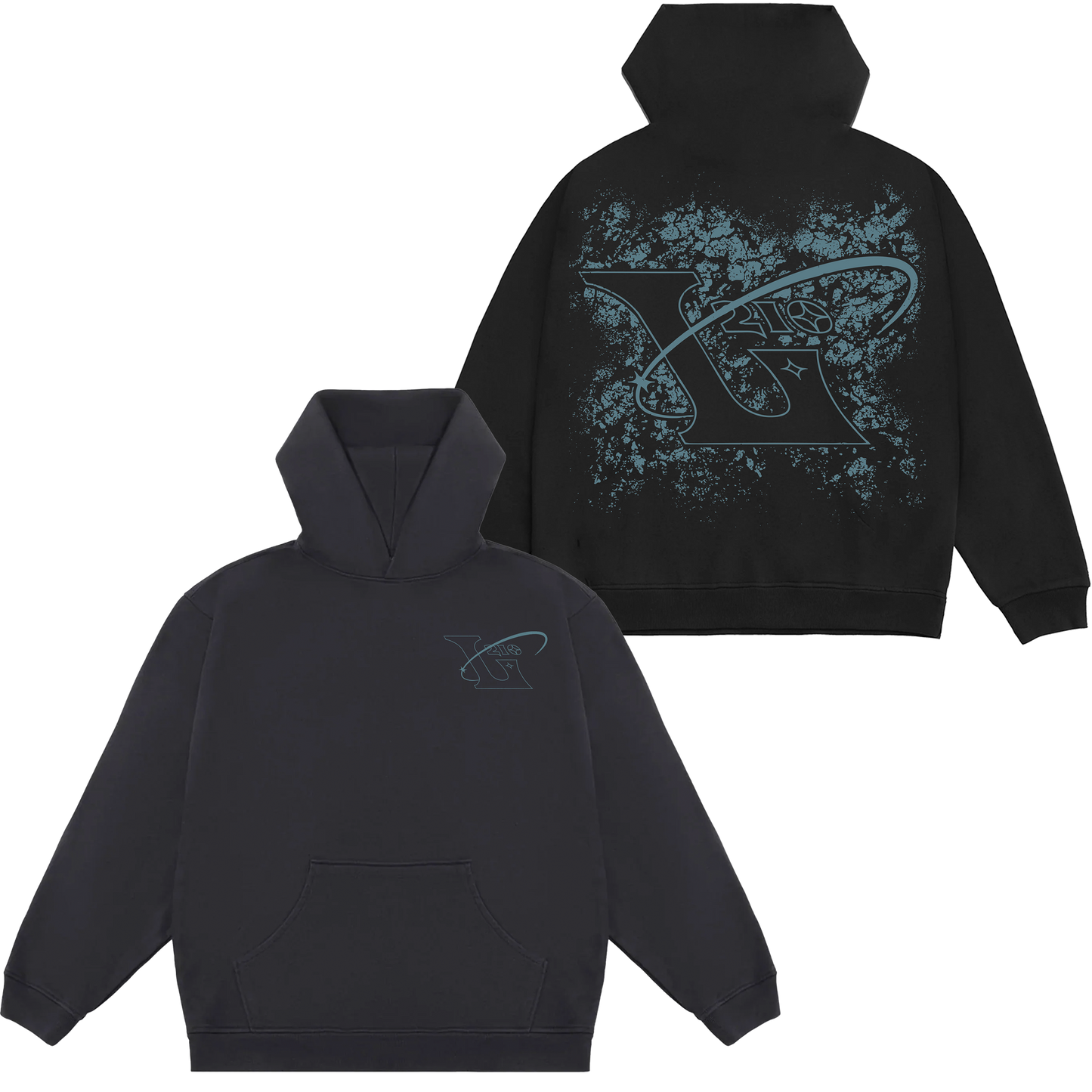 210 Faded Hoodie - Jet Black