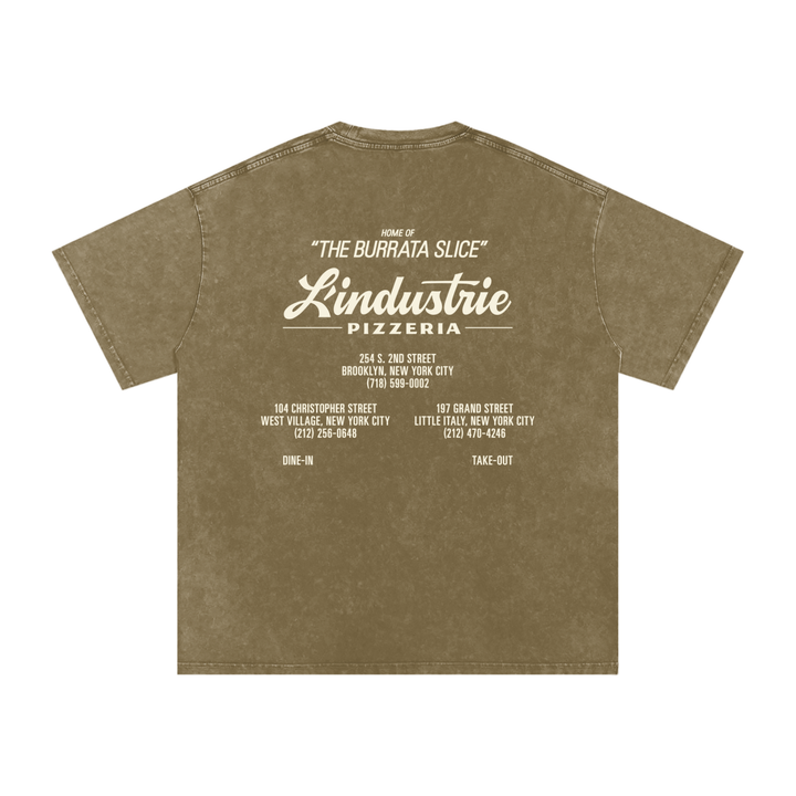 'Home of the Burrata Slice' Washed T-Shirt (L'Industrie)