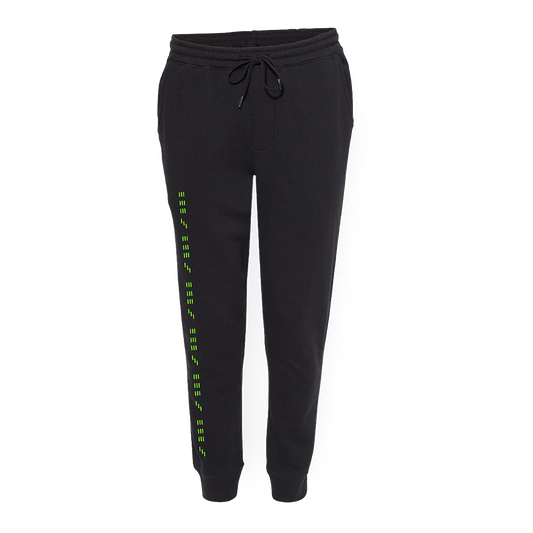 210 Jogger (Black/Neon Green) (Front)