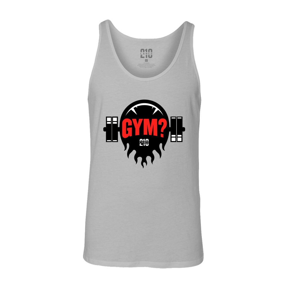 Gym? Tank Top (Grey)  Lance Stewart Official Lance210 Merch Store - Shop T-shirts, beanies, snapbacks, pop sockets, hoodies and more! As Seen On YouTube, Vine, Instagram, Facebook and Twitter